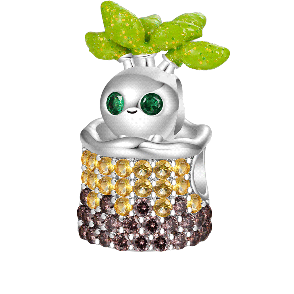 Cute Elf Potted Plant Charm image number 0