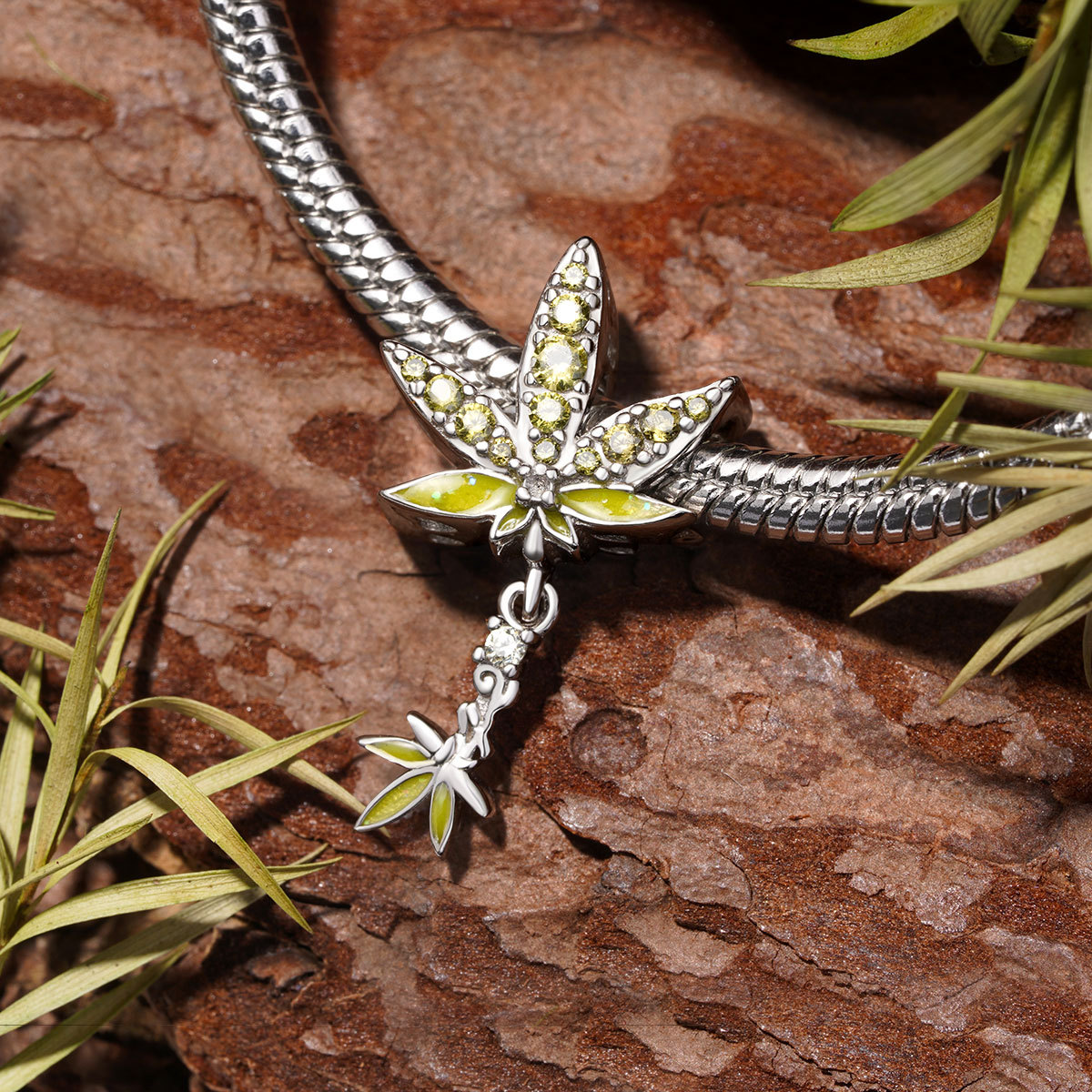 Marijuana Pot Leaf Charm image number 2