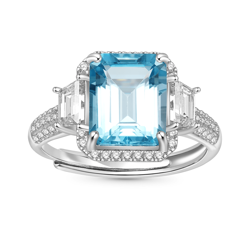 Blue Topaz Promise Rings image number 0