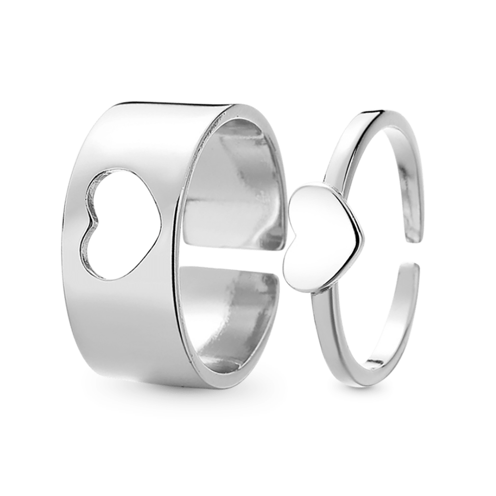 'Vows of Love' Heart Couple Rings image number 0