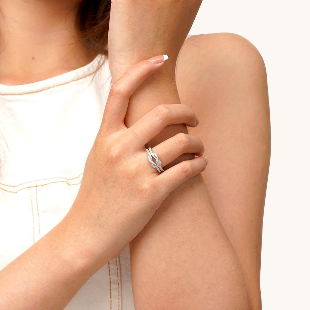 Infinite Pave White CZ Ring image number 3