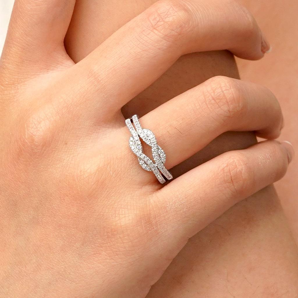Infinite Pave White CZ Ring image number 4