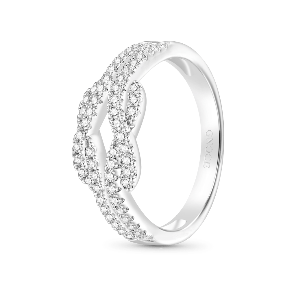 Infinite Pave White CZ Ring image number 1