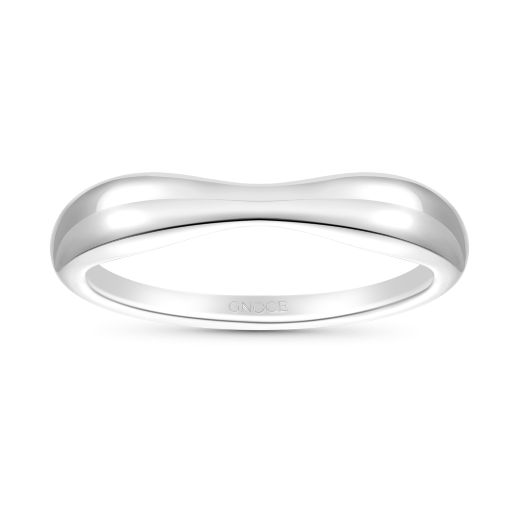 Curved Notched Band Ring image number 0