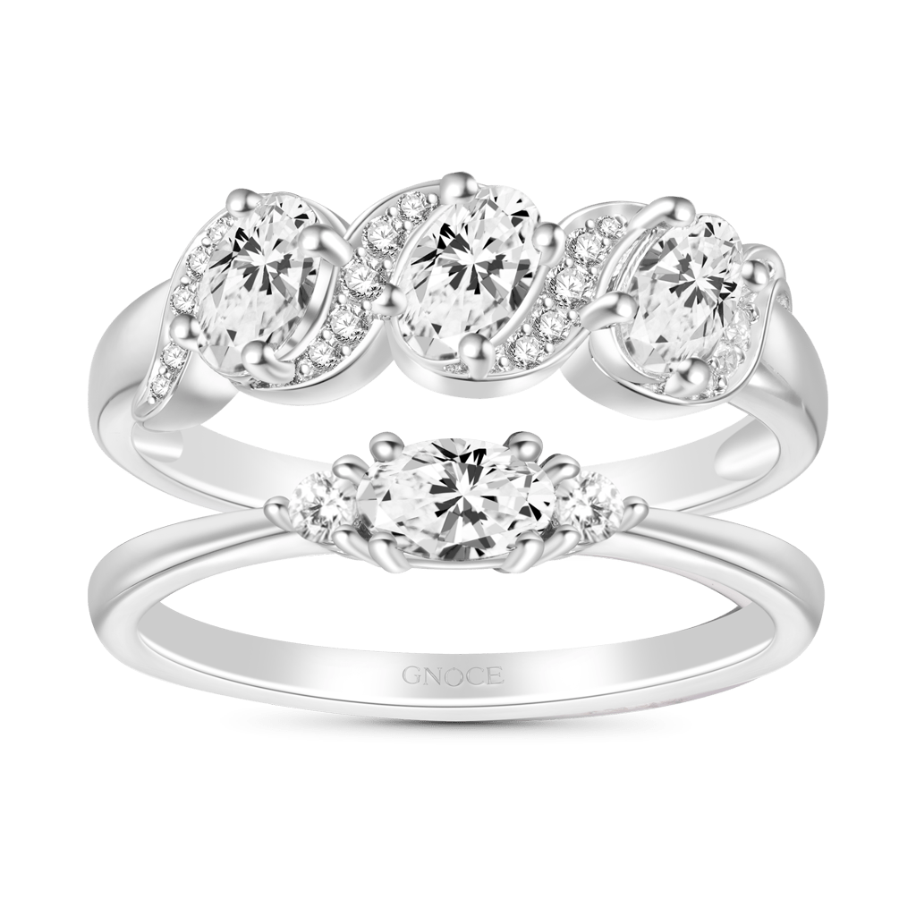 White Diamond Stackable Ring image number 0