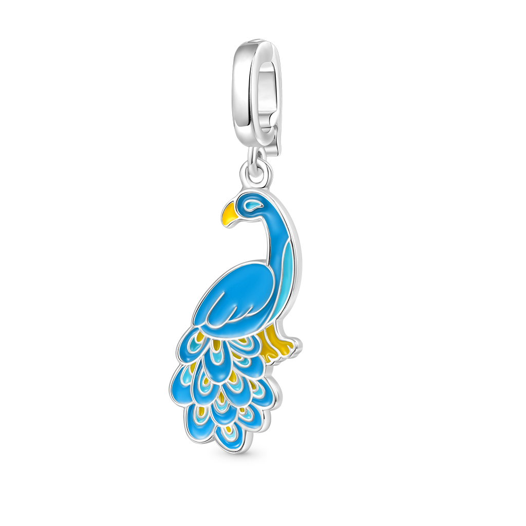 Peacock Spreads Its Tail Clasp Charm image number 0