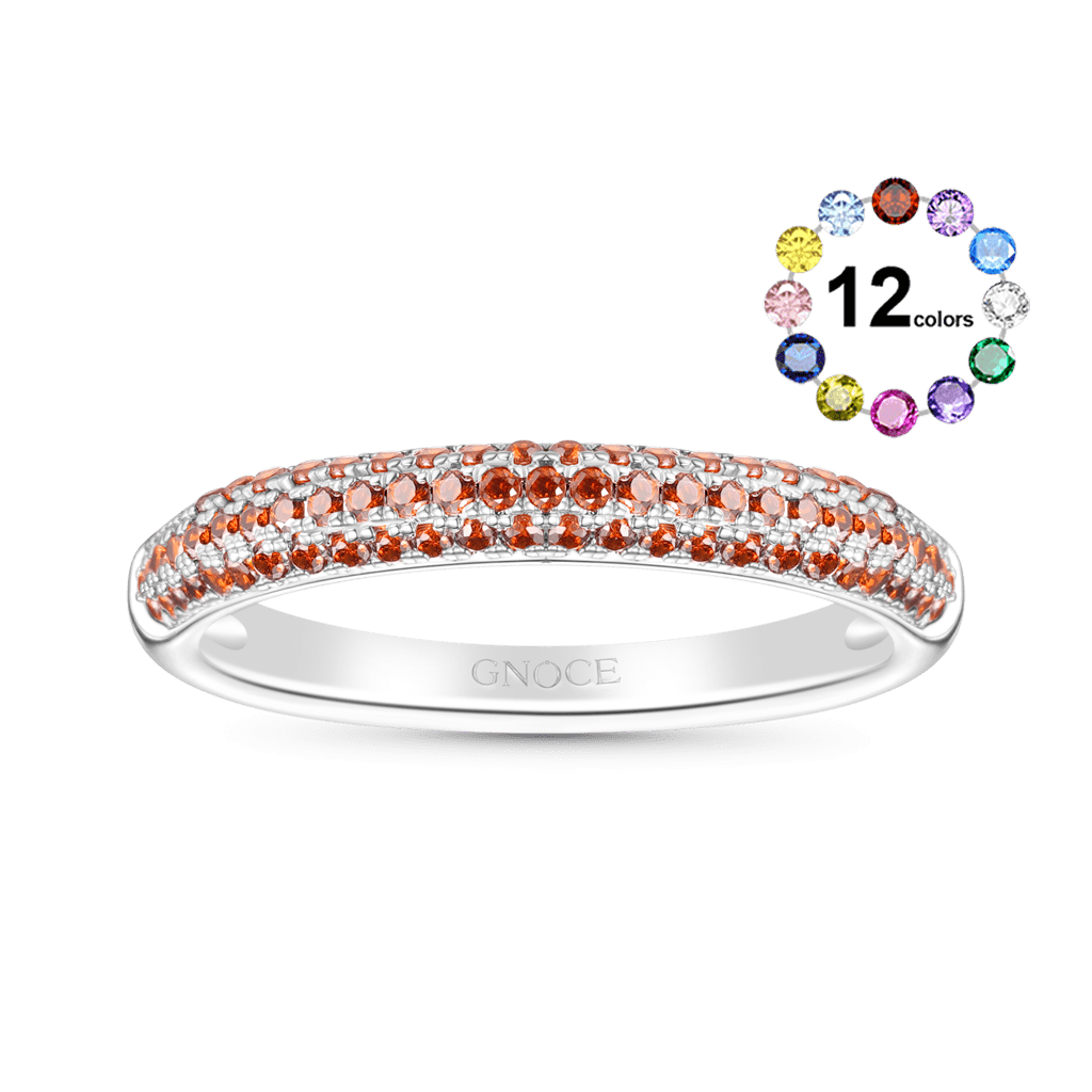 Garnet Diamond Pave Ring image number 0