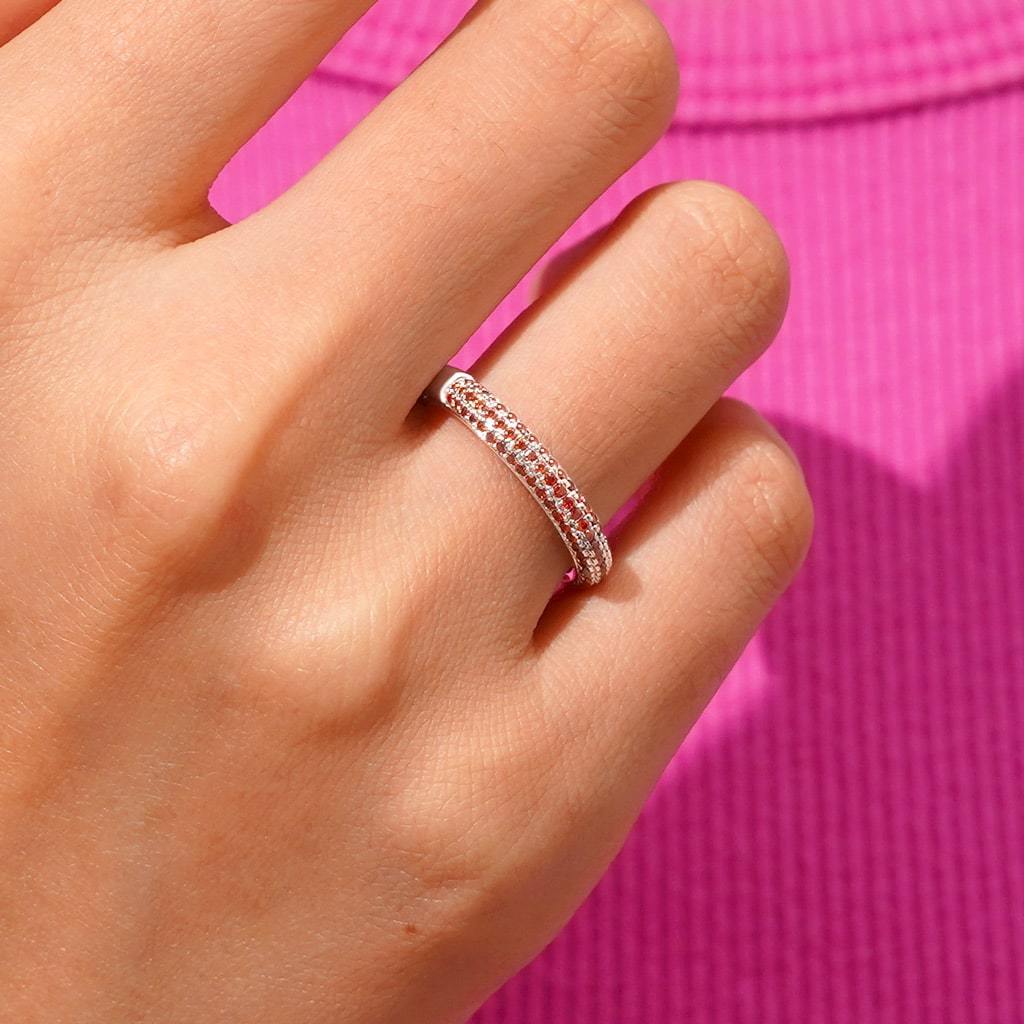 Garnet Diamond Pave Ring image number 5