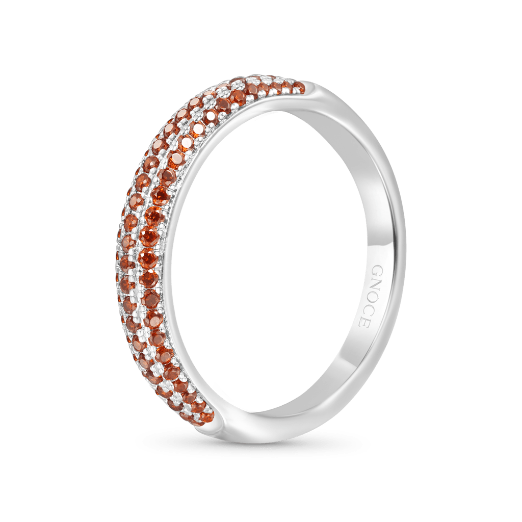Garnet Diamond Pave Ring image number 1