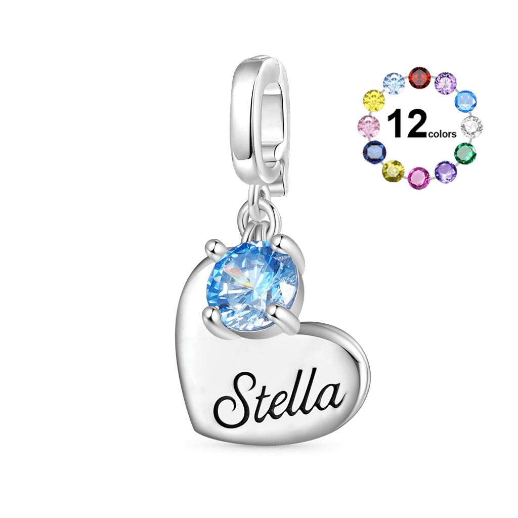 Heart Engravable Clasp Clusters Charm image number 0