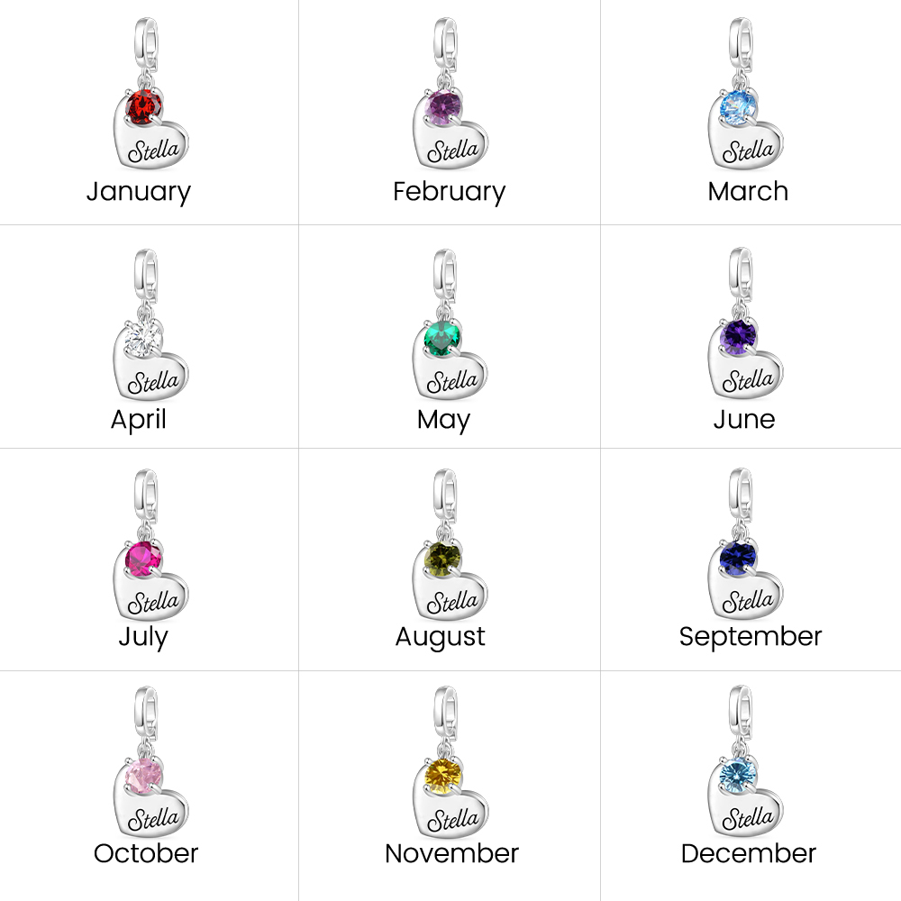 Heart Engravable Clasp Clusters Charm image number 6