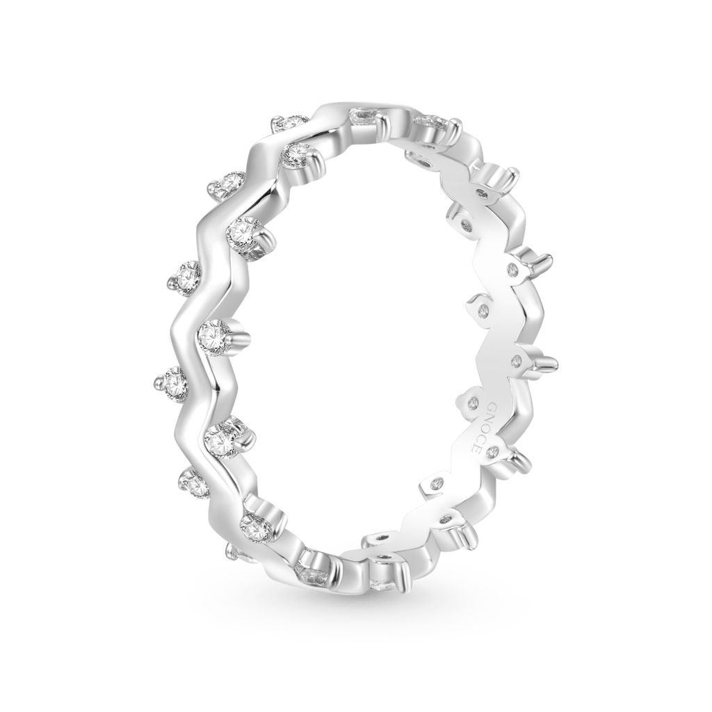 Shiny Smooth Wavy Band Ring image number 1