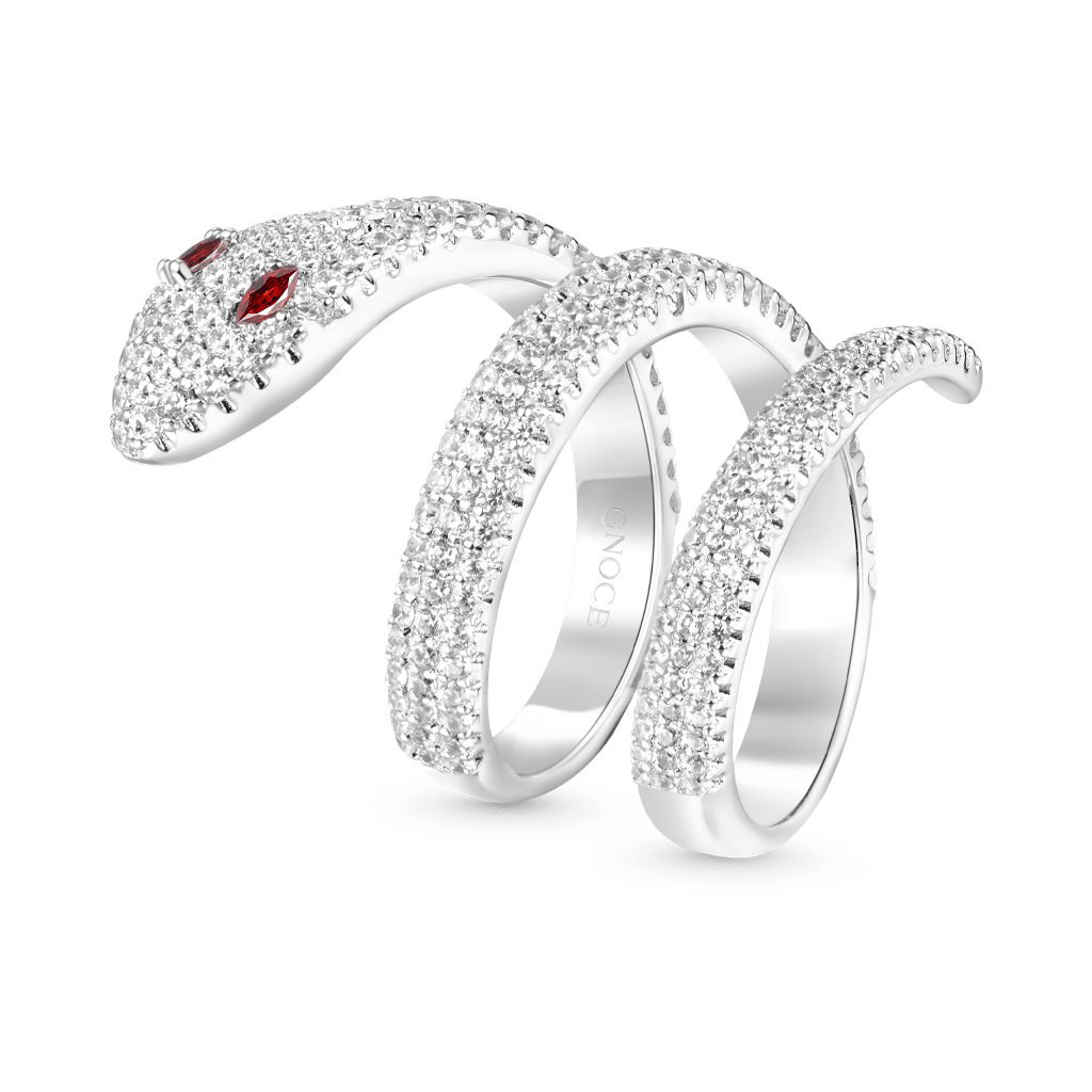 Diamond Pave Snake Wrap Ring image number 1