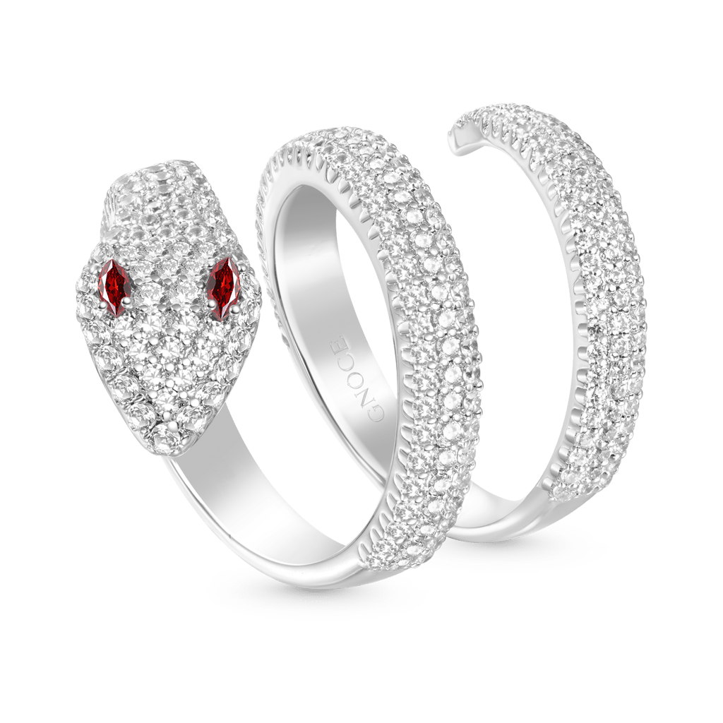 Diamond Pave Snake Wrap Ring image number 0