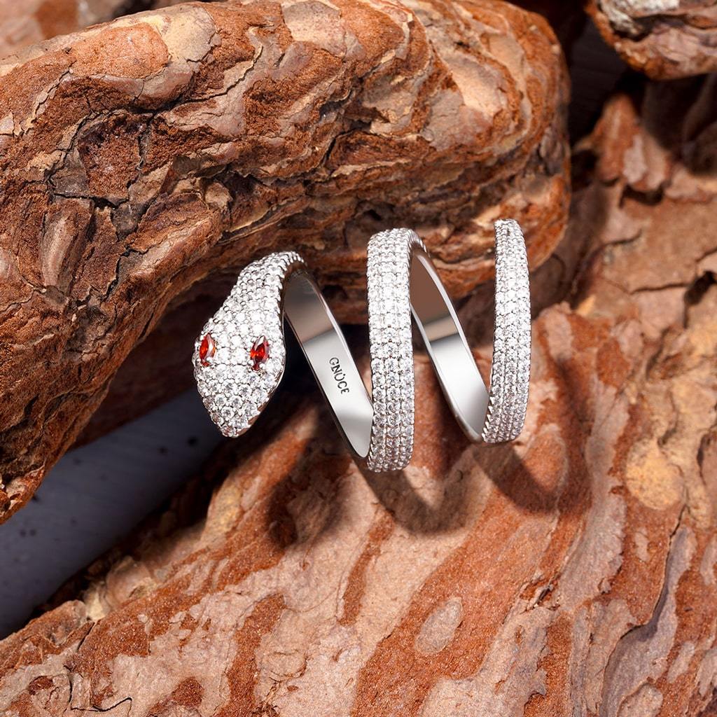 Diamond Pave Snake Wrap Ring image number 2