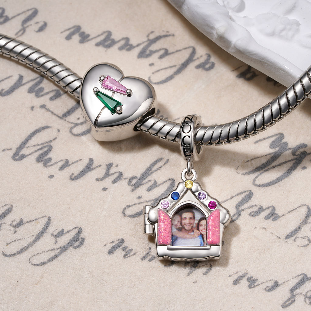 Family Love House Personalized Photo Charm image number 1
