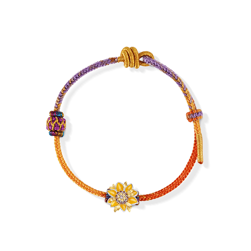 Red Bracelet with Charm image number 1