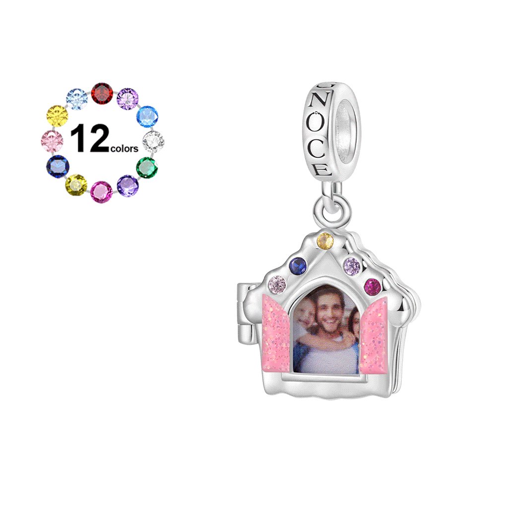 Family Love House Personalized Photo Charm image number 0
