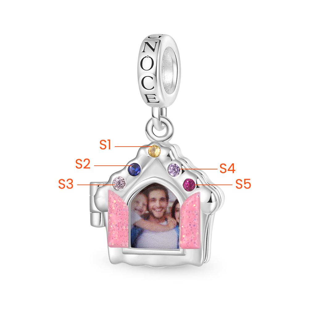 Family Love House Personalized Photo Charm image number 3