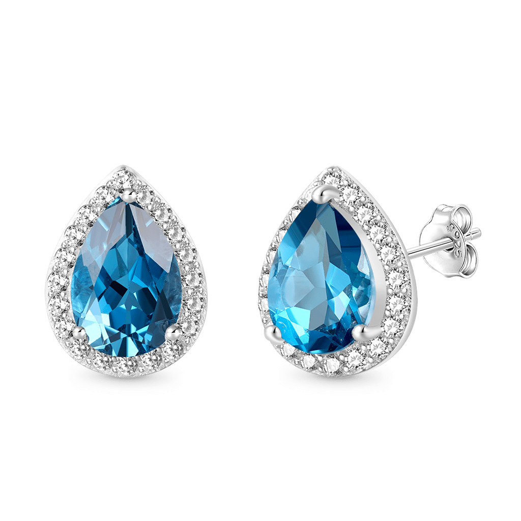 London Blue Topaz Stud Earrings image number 1