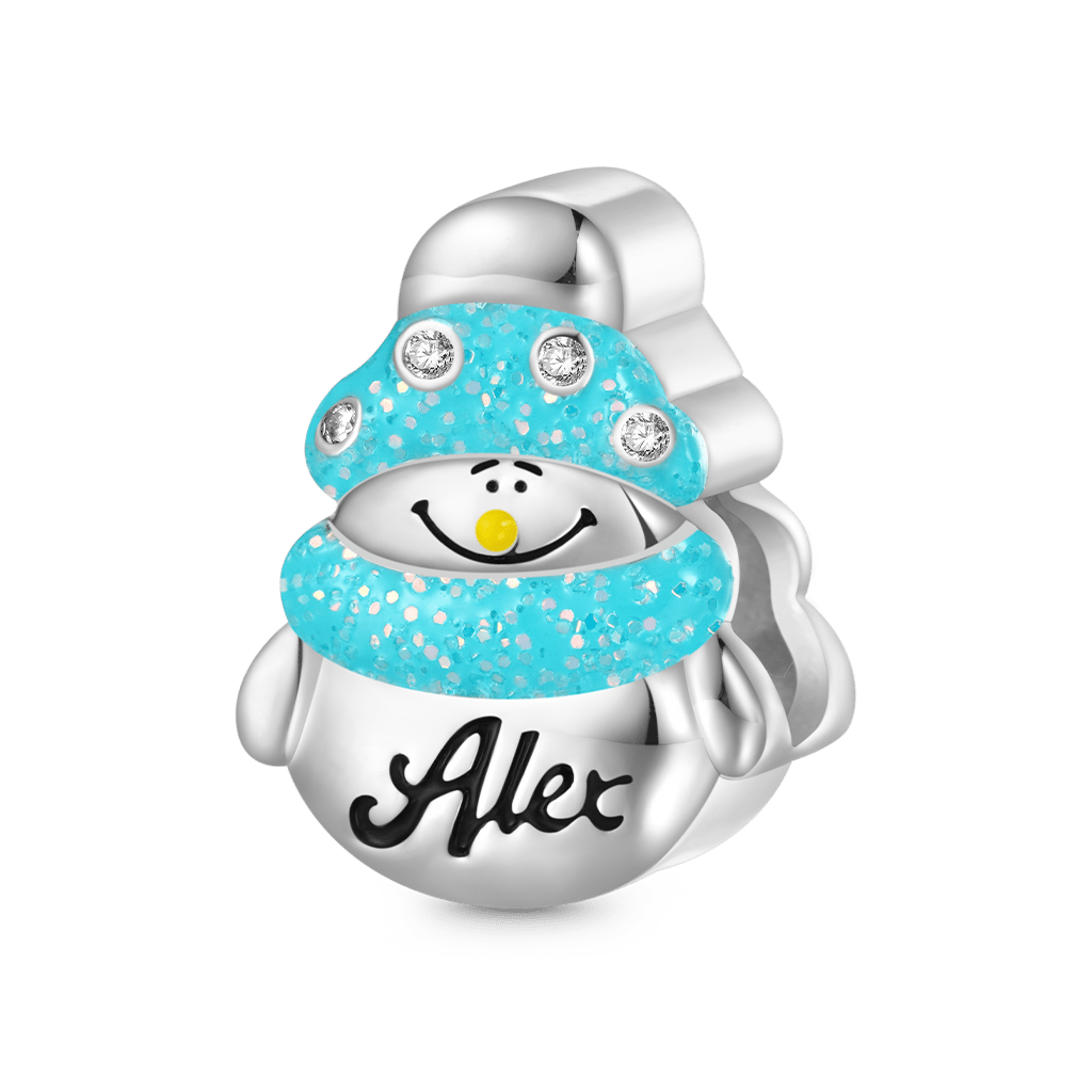 Christmas Snowman Wearing Scarf Charm image number 0