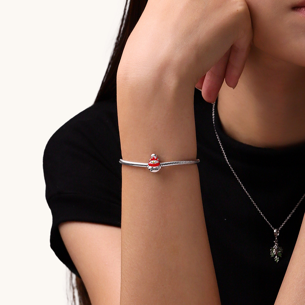 Christmas Snowman Wearing Scarf Charm image number 4