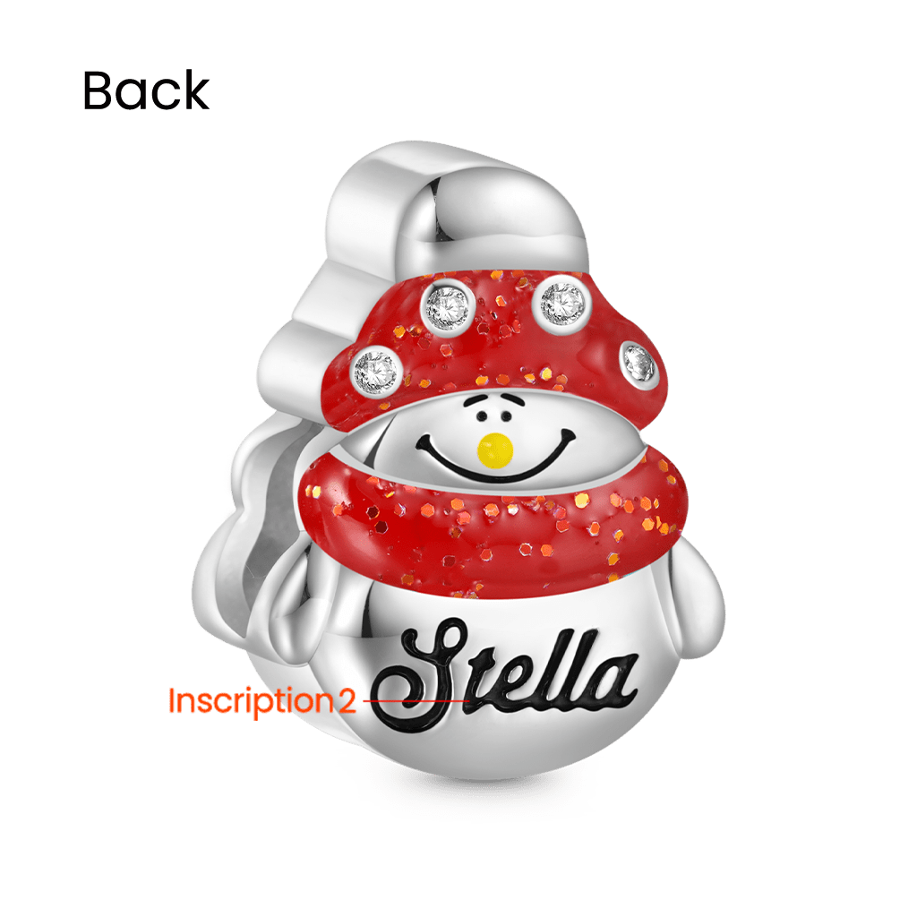 Christmas Snowman Wearing Scarf Charm image number 2