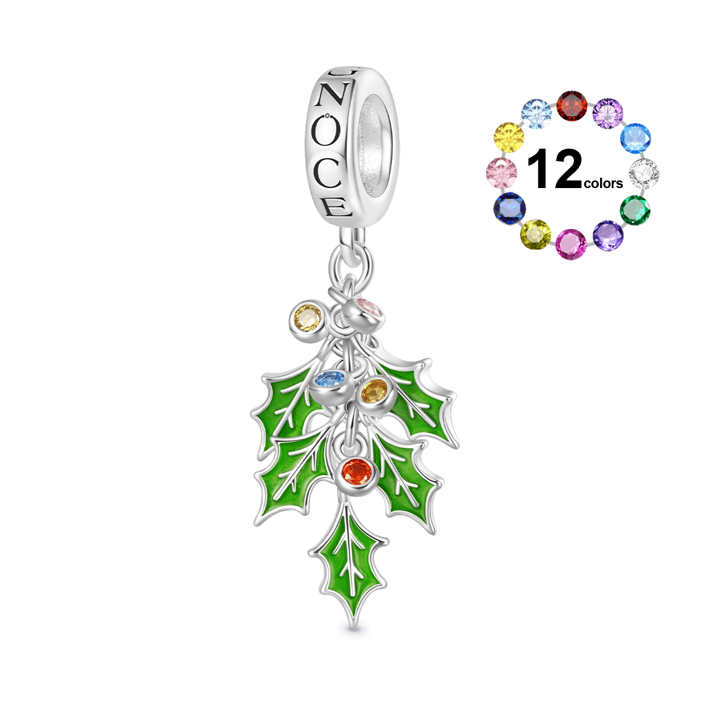 Christmas Green Holly Berries Pendant image number 0