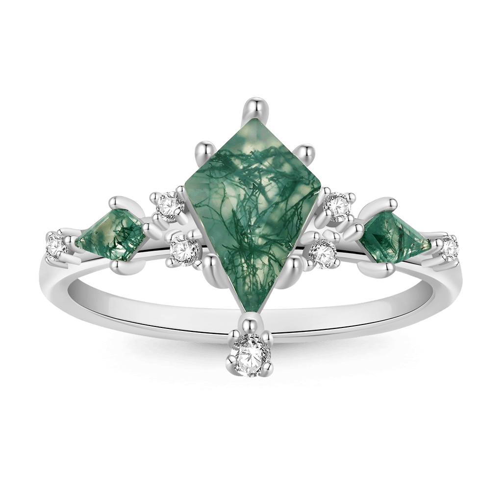 Moss Agate Kite-shape Ring image number 0