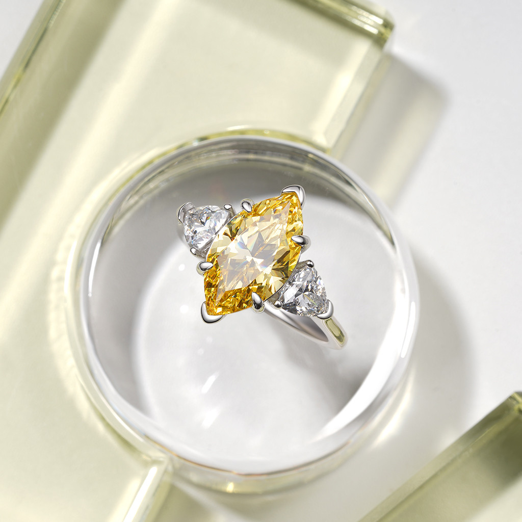 High Carbon Diamond Promise Rings image number 1
