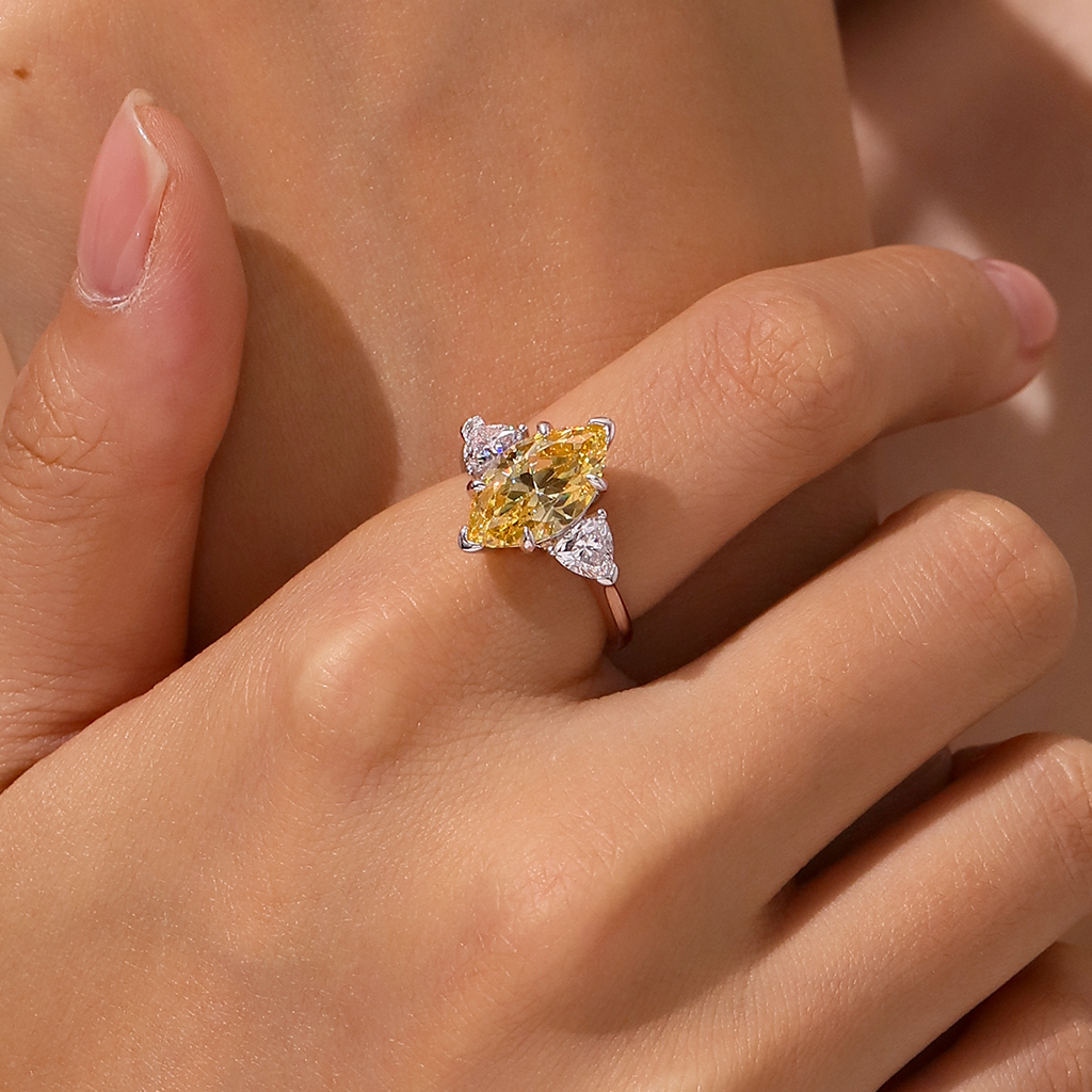 High Carbon Diamond Promise Rings image number 3