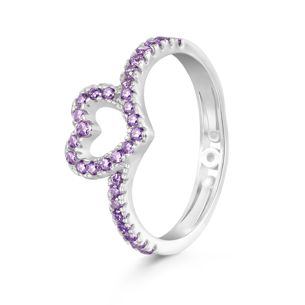 Love Pavé Birthstone Band Ring image number 1