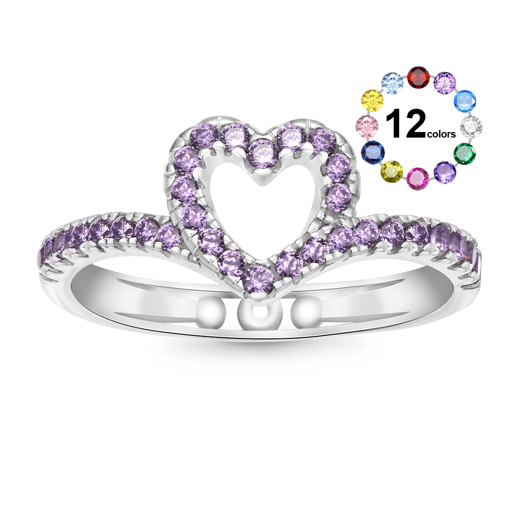 Love Pavé Birthstone Band Ring image number 0