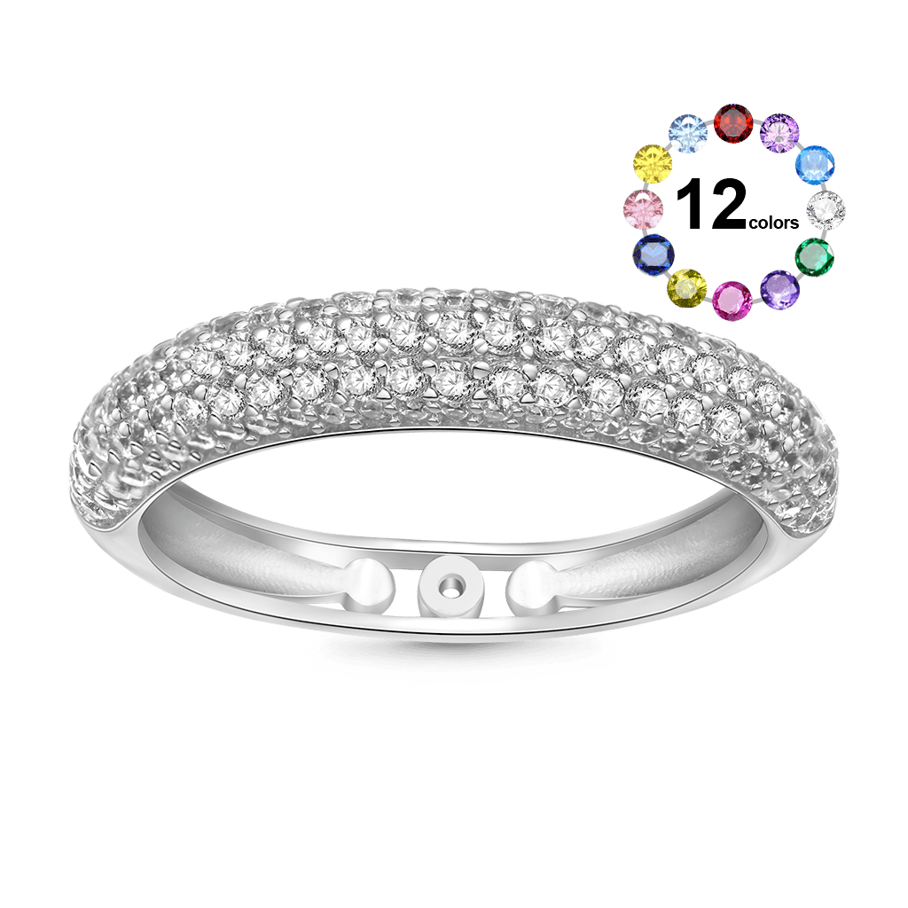 Pavé Diamond Thin Dome Band image number 0