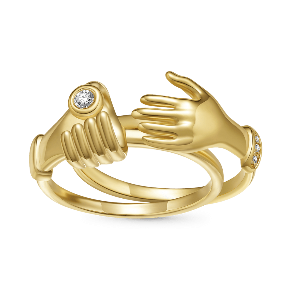 Hug Hand Stackable Ring image number 2