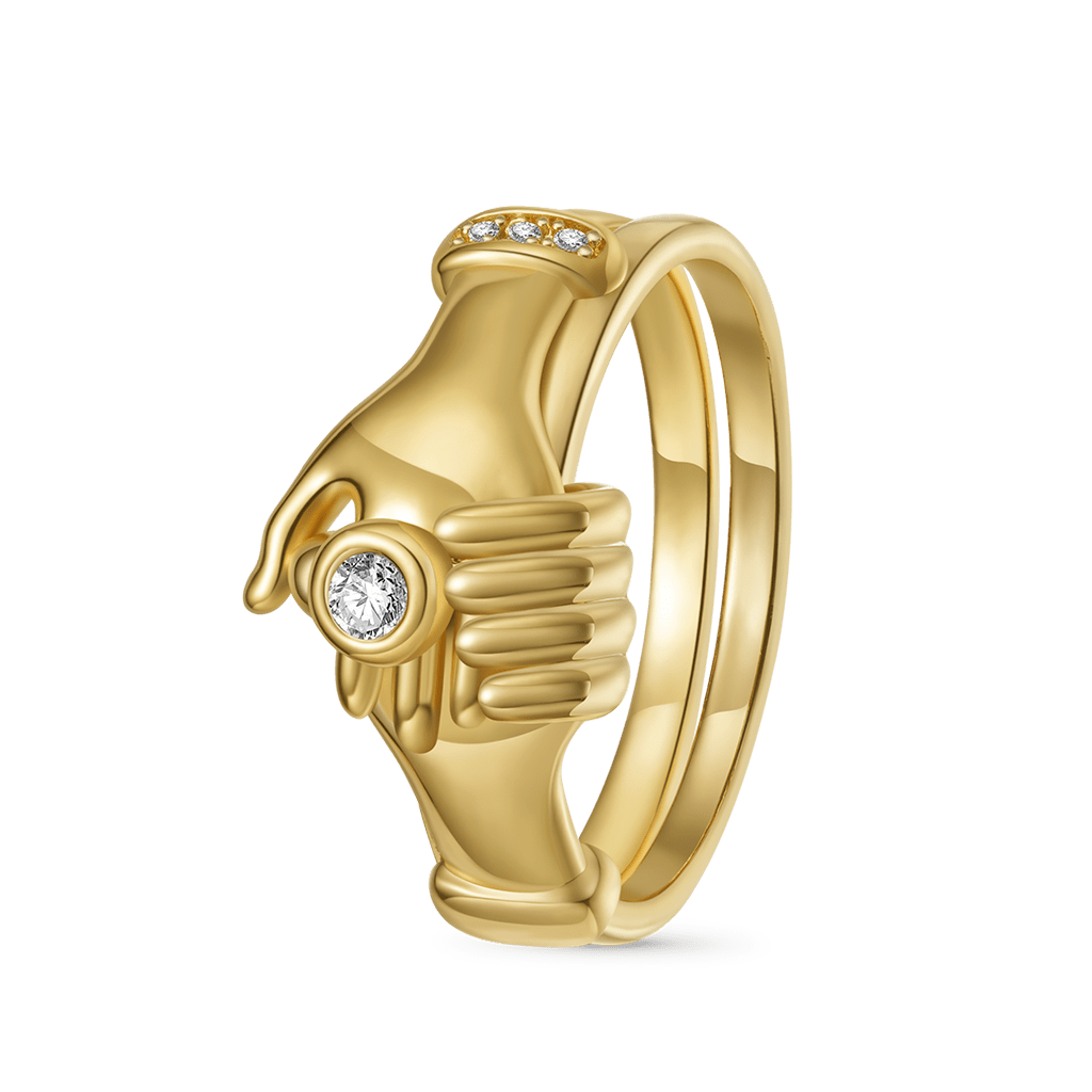 Hug Hand Stackable Ring image number 3