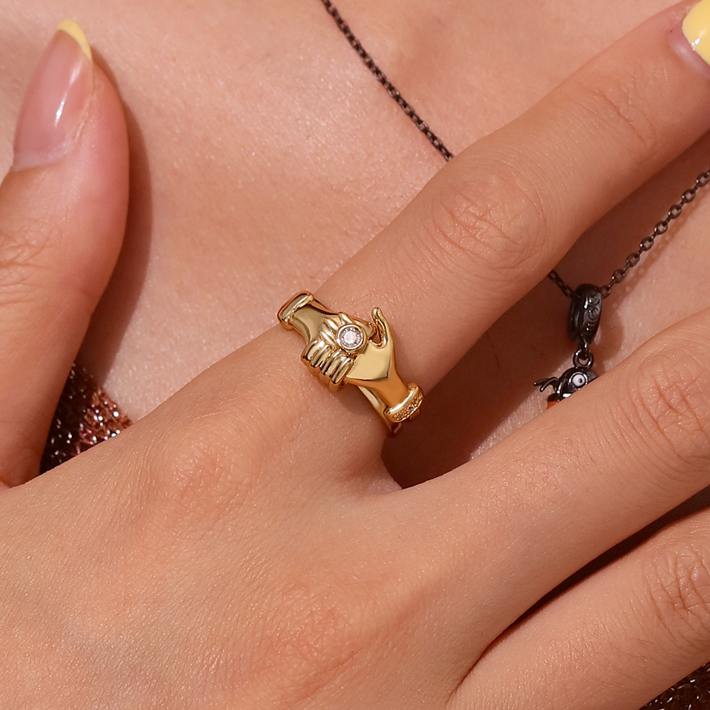 Hug Hand Stackable Ring image number 6