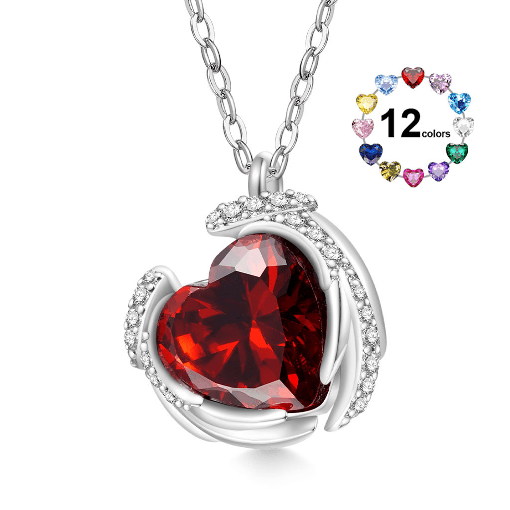 Love Heart Wings Necklace image number 0