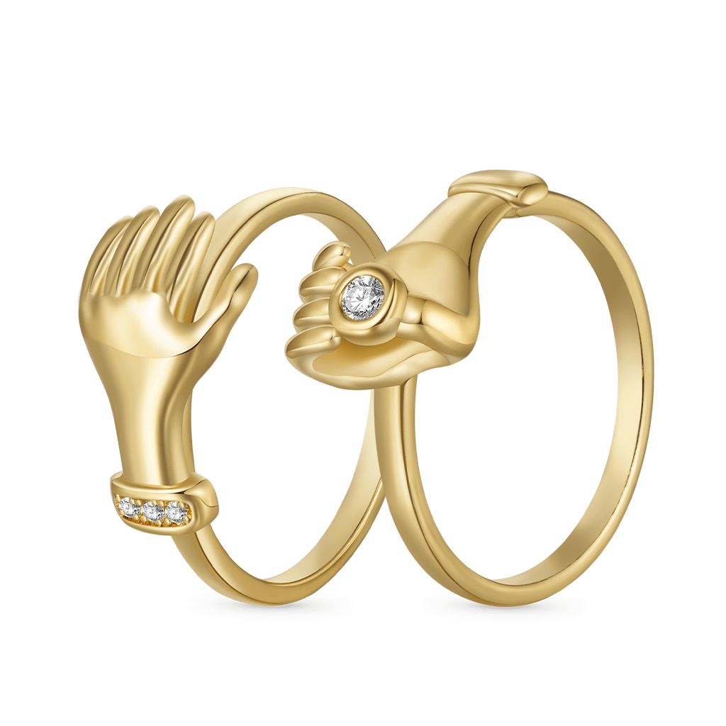 Hug Hand Stackable Ring image number 1