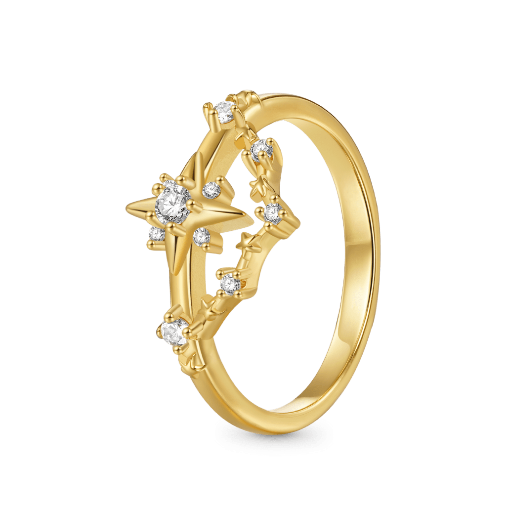 18K Gold Plated Astra Diamond Ring image number 1