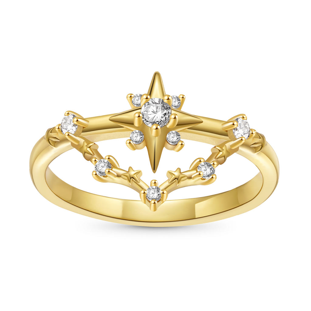 18K Gold Plated Astra Diamond Ring image number 0
