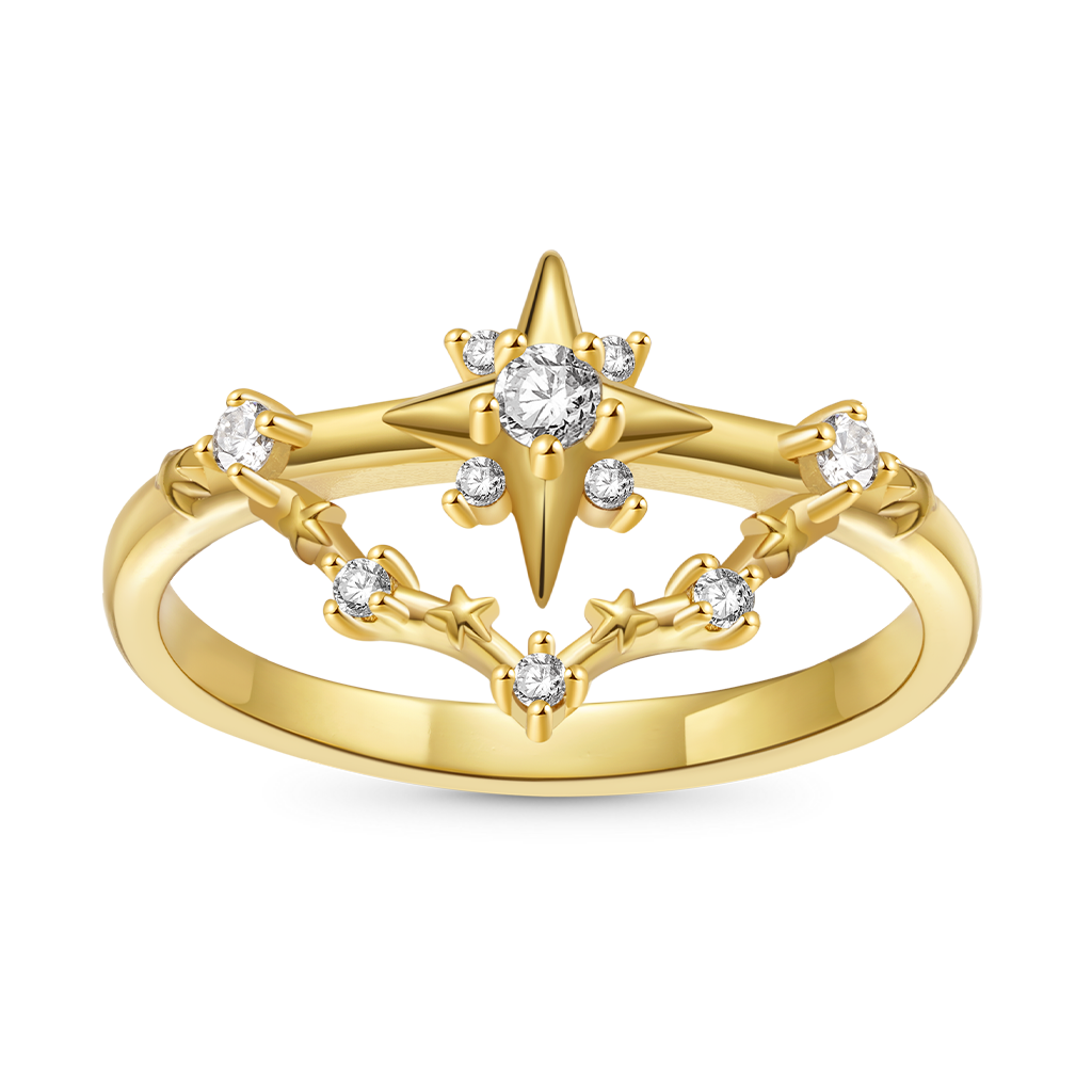 18K Gold Plated Astra Diamond Ring image number 0