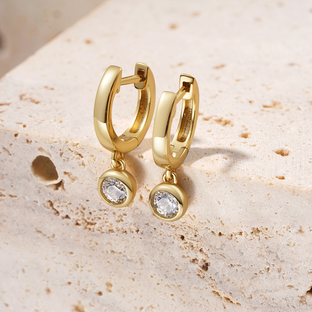 Diamond Drop Earrings image number 3