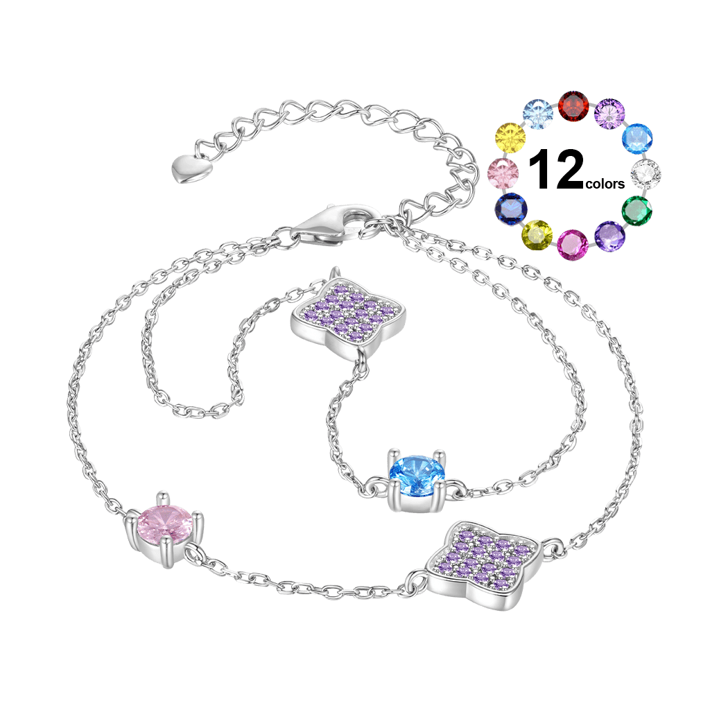 Four-Leaf Clover Adjustable Bracelet image number 0