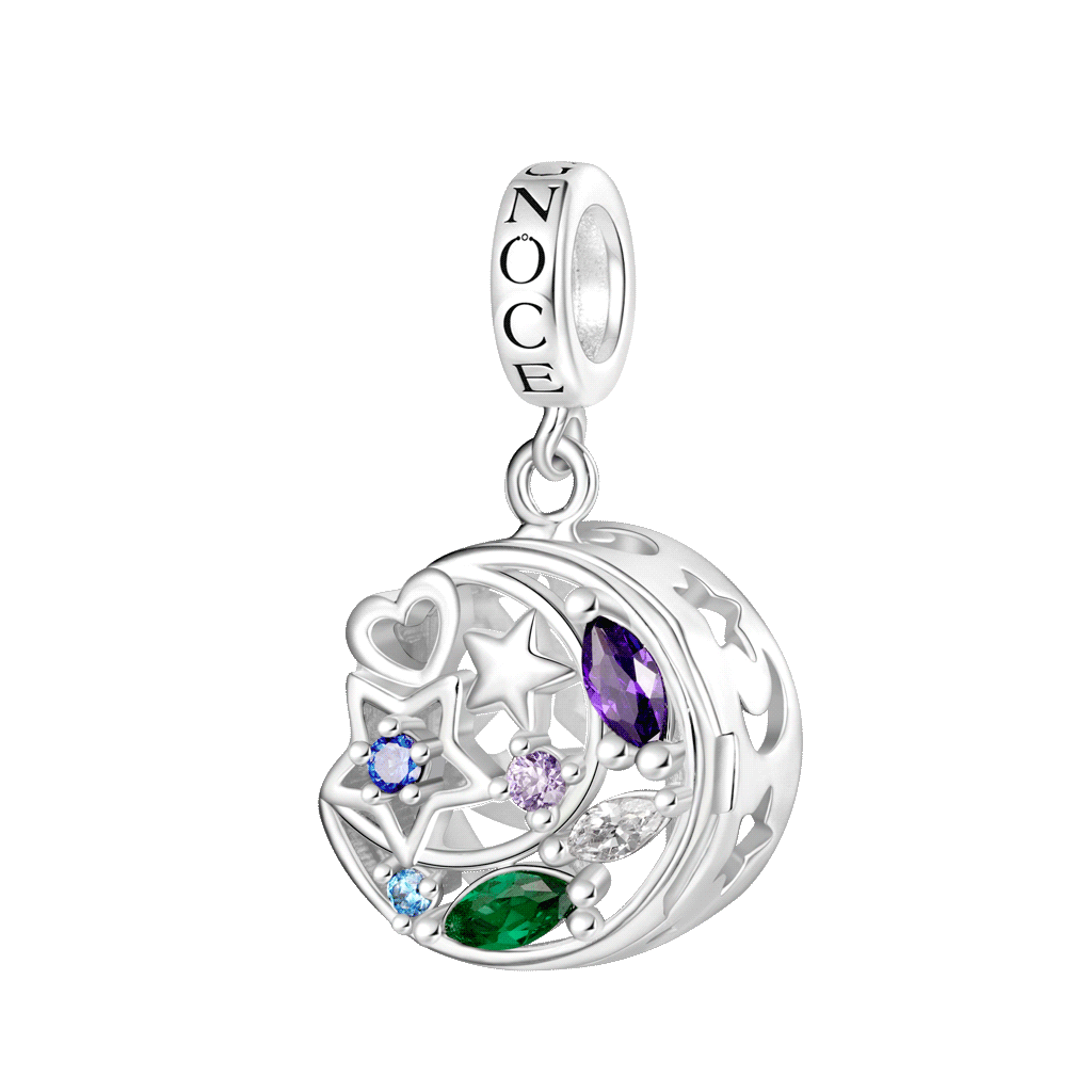 Wireless LED Star Moon Pendant image number 0