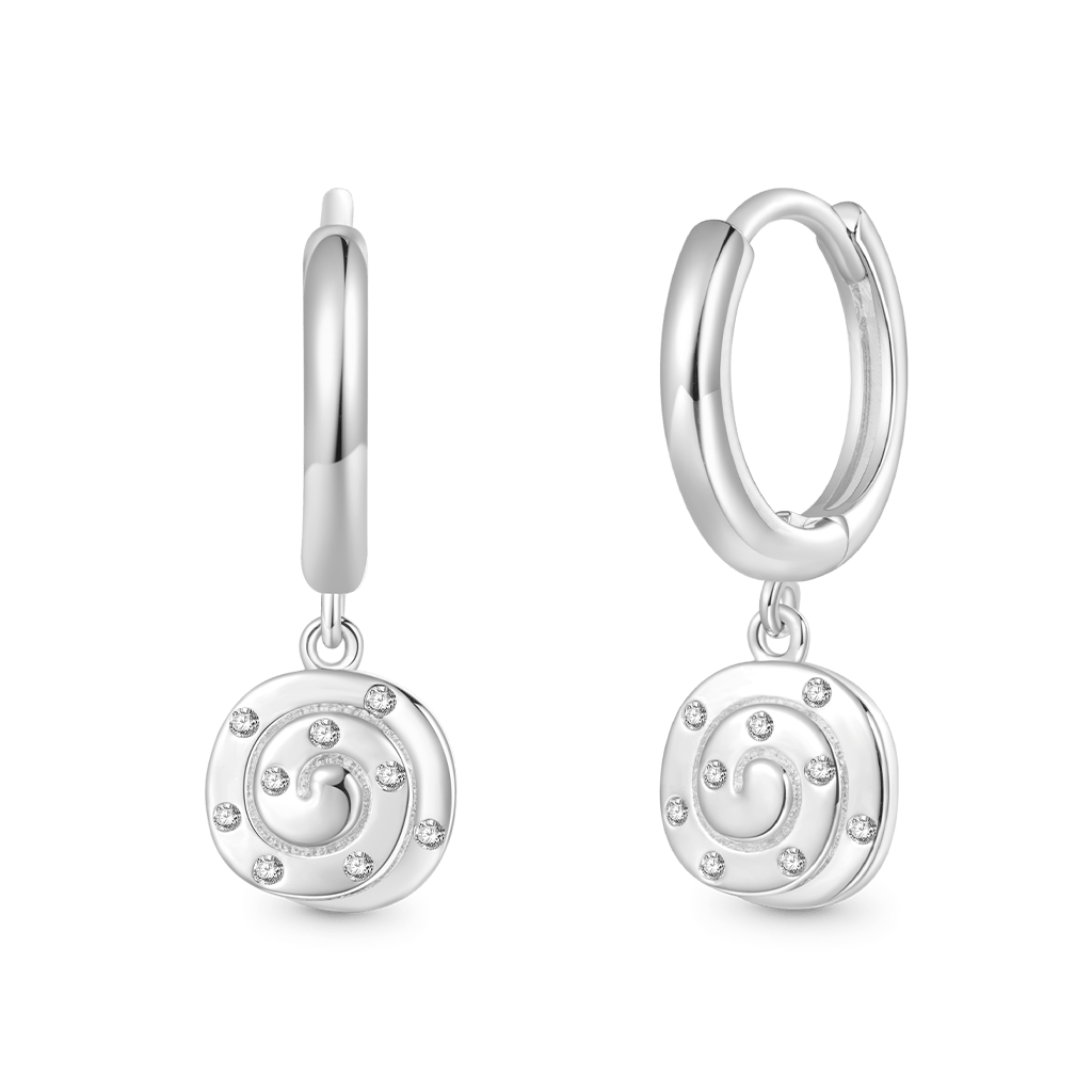 Cinnamon Bun Hoop Earrings image number 0