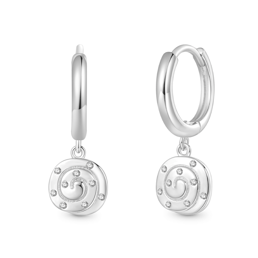 Cinnamon Bun Hoop Earrings image number 0