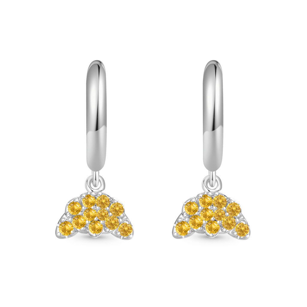 Croissant Bread Hoop Earrings image number 0