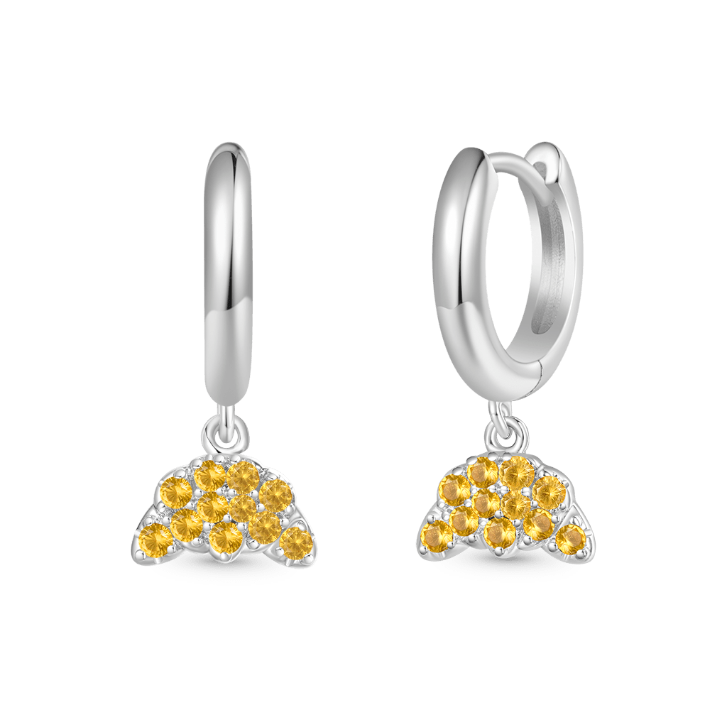 Croissant Bread Hoop Earrings image number 1