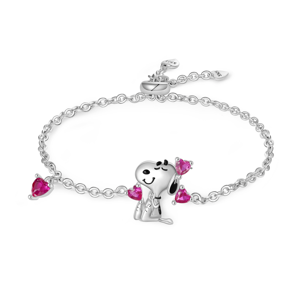 Peanuts Snoopy Love Heart Bracelet image number 0